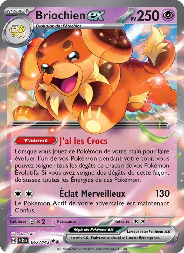 Carte Pokémon Briochien-ex de l'extension Couronne Stellaire