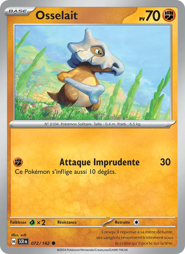 Carte Pokémon Osselait de l'extension Couronne Stellaire