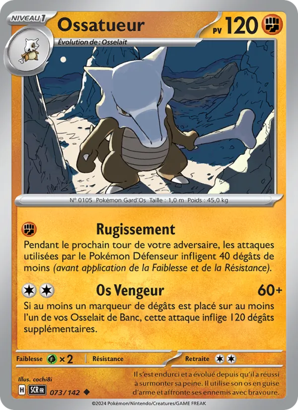 Carte Pokémon Ossatueur de l'extension Couronne Stellaire