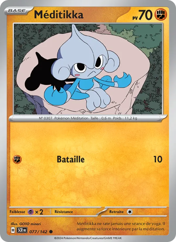 Carte Pokémon Méditikka de l'extension Couronne Stellaire