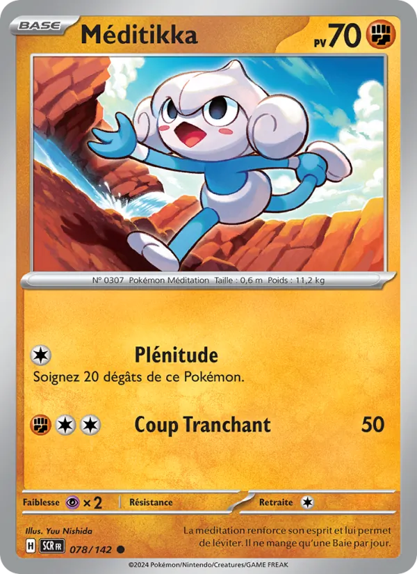 Carte Pokémon Méditikka de l'extension Couronne Stellaire