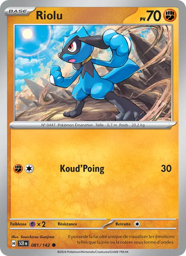 Carte Pokémon Riolu de l'extension Couronne Stellaire