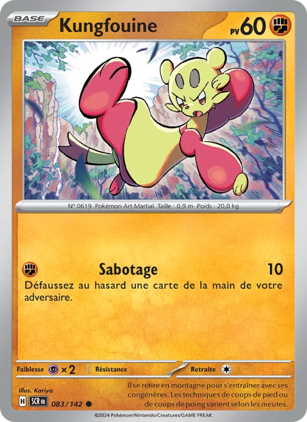 Carte Pokémon Kungfouine de l'extension Couronne Stellaire