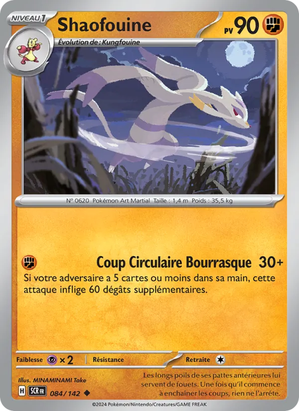 Carte Pokémon Shaofouine de l'extension Couronne Stellaire