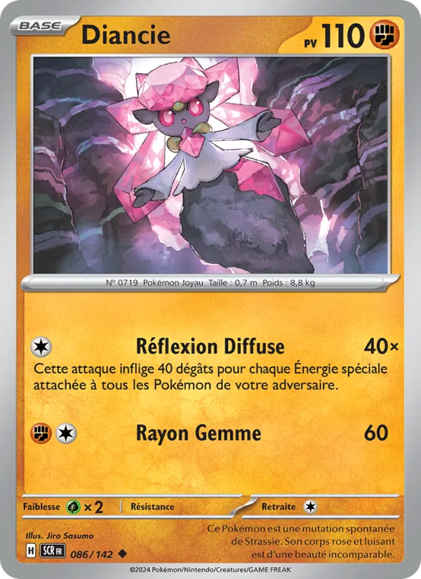 Carte Pokémon Diancie de l'extension Couronne Stellaire