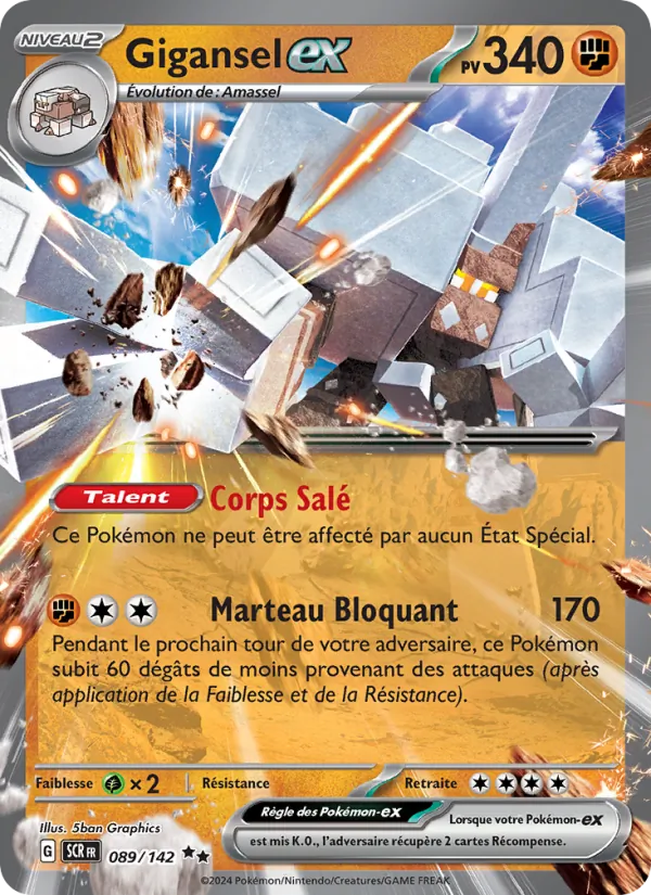 Carte Pokémon Gigansel-ex de l'extension Couronne Stellaire