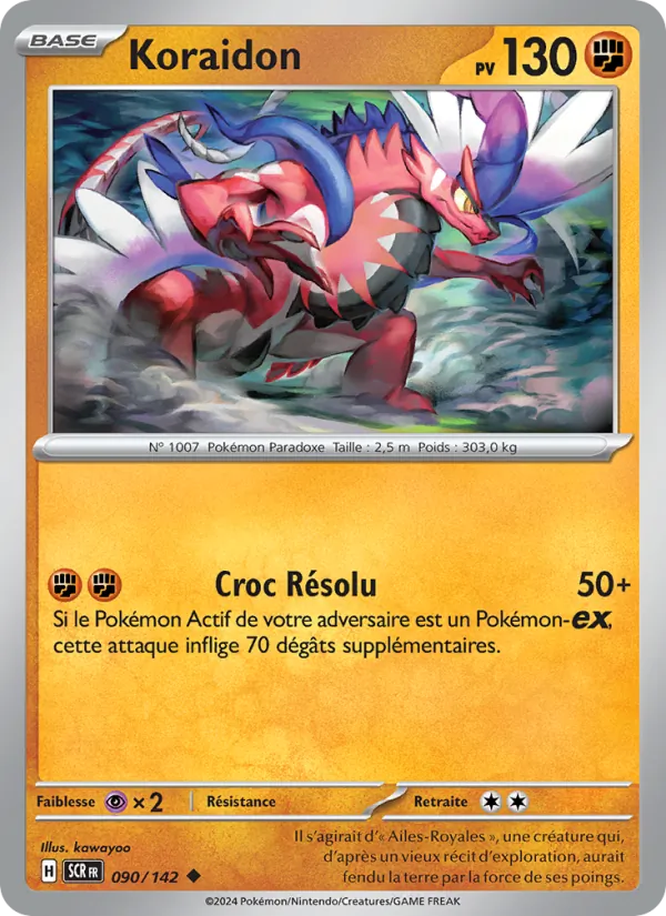 Carte Pokémon Koraidon de l'extension Couronne Stellaire