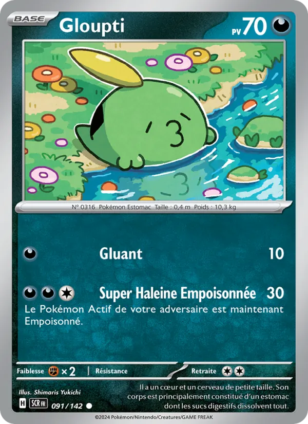 Carte Pokémon Gloupti de l'extension Couronne Stellaire