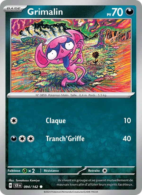 Carte Pokémon Grimalin de l'extension Couronne Stellaire