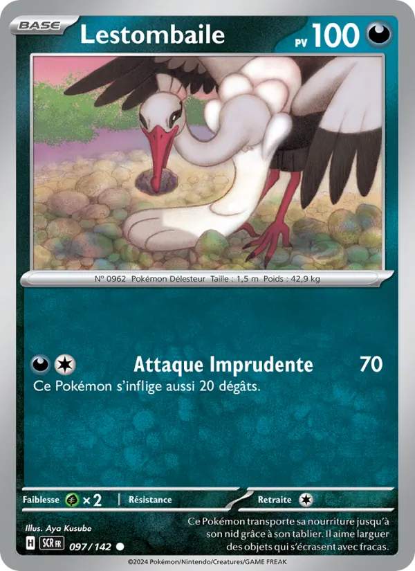 Carte Pokémon Lestombaile de l'extension Couronne Stellaire