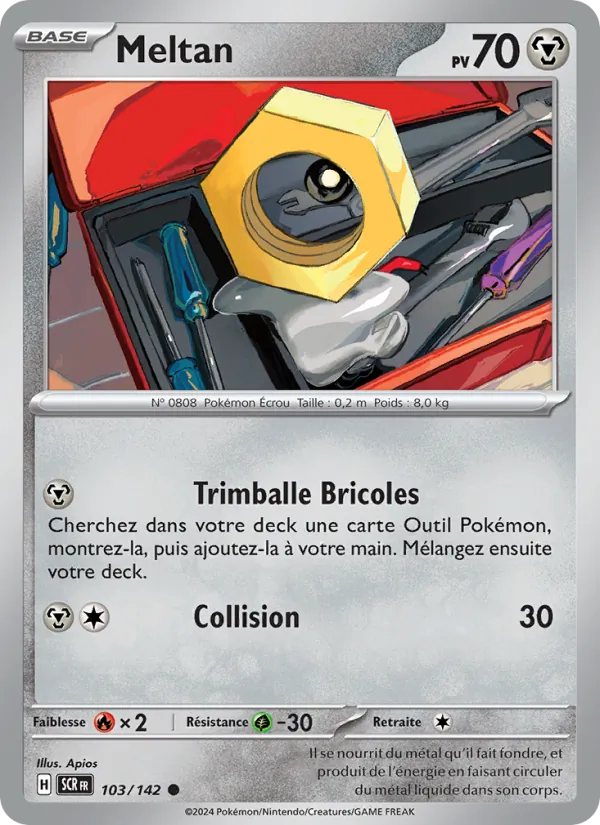 Carte Pokémon Meltan de l'extension Couronne Stellaire