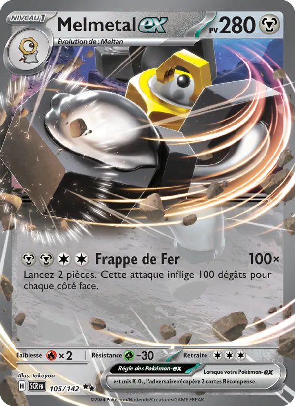Carte Pokémon Melmetal-ex de l'extension Couronne Stellaire