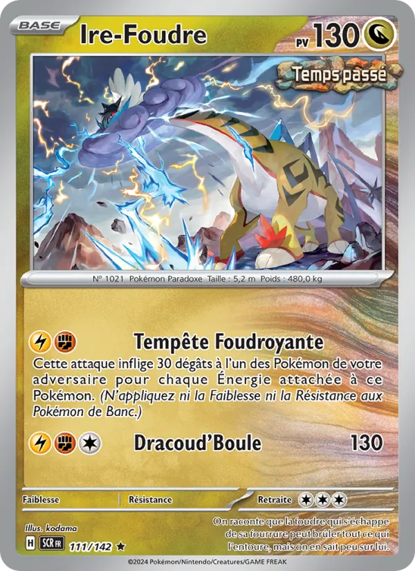 Carte Pokémon Ire-Foudre de l'extension Couronne Stellaire