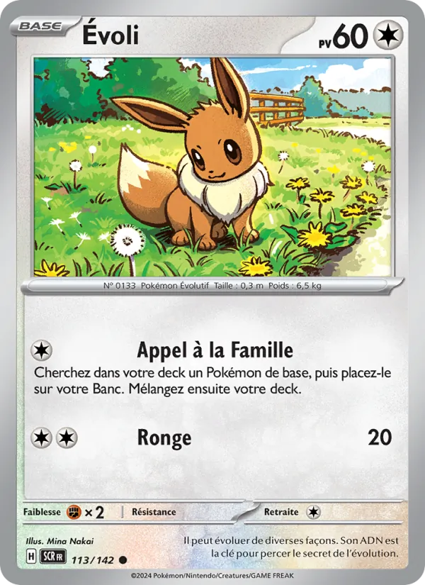 Carte Pokémon Évoli de l'extension Couronne Stellaire