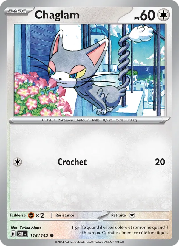 Carte Pokémon Chaglam de l'extension Couronne Stellaire