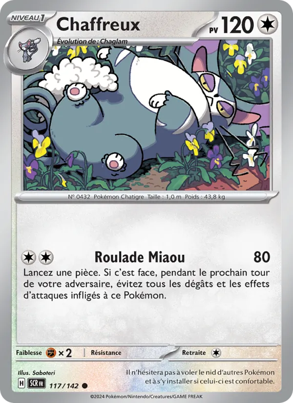 Carte Pokémon Chaffreux de l'extension Couronne Stellaire