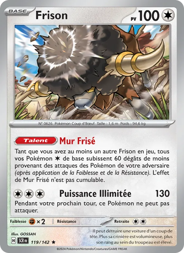 Carte Pokémon Frison de l'extension Couronne Stellaire