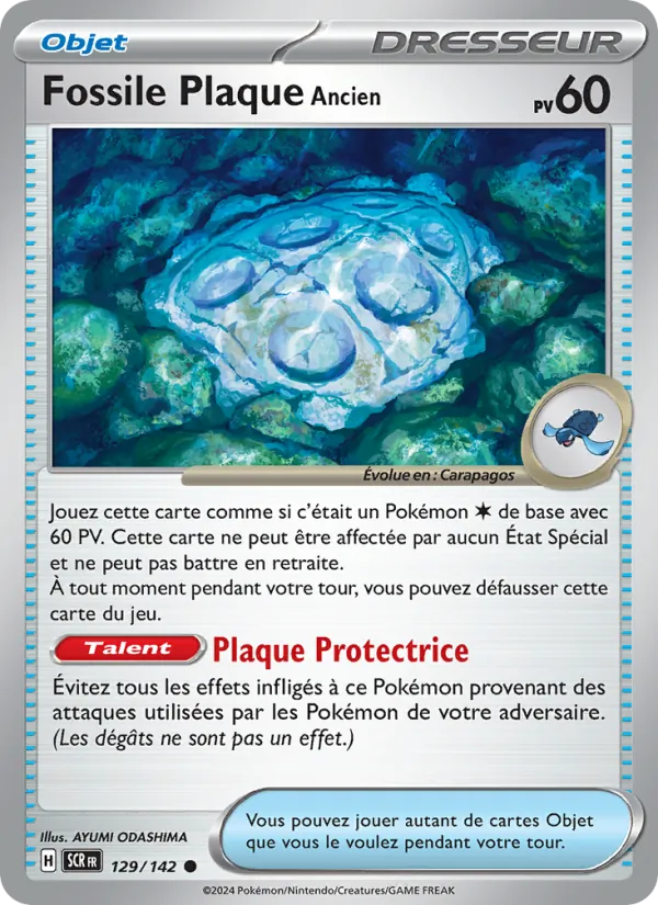 Carte Pokémon Fossile Plaque Ancien de l'extension Couronne Stellaire