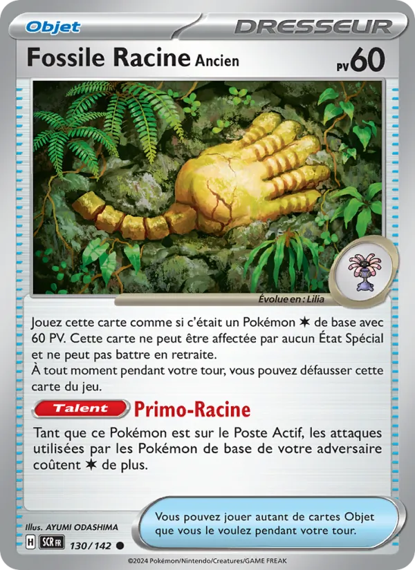 Carte Pokémon Fossile Racine Ancien de l'extension Couronne Stellaire