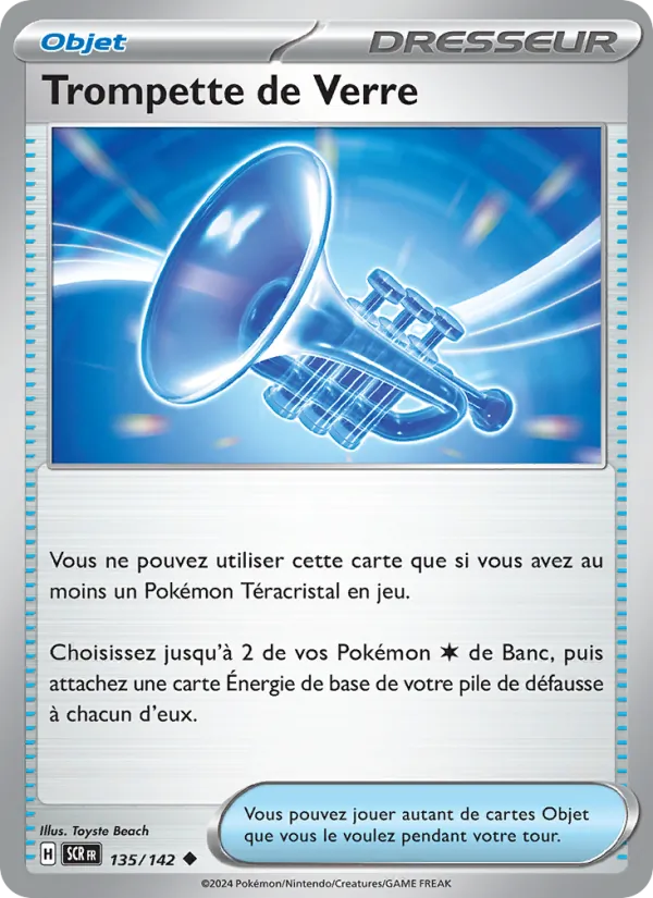 Carte Pokémon Trompette de Verre de l'extension Couronne Stellaire