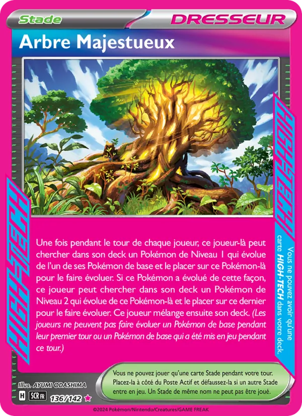 Carte Pokémon Arbre Majestueux de l'extension Couronne Stellaire
