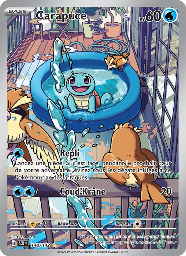 Carte Pokémon Carapuce de l'extension Couronne Stellaire