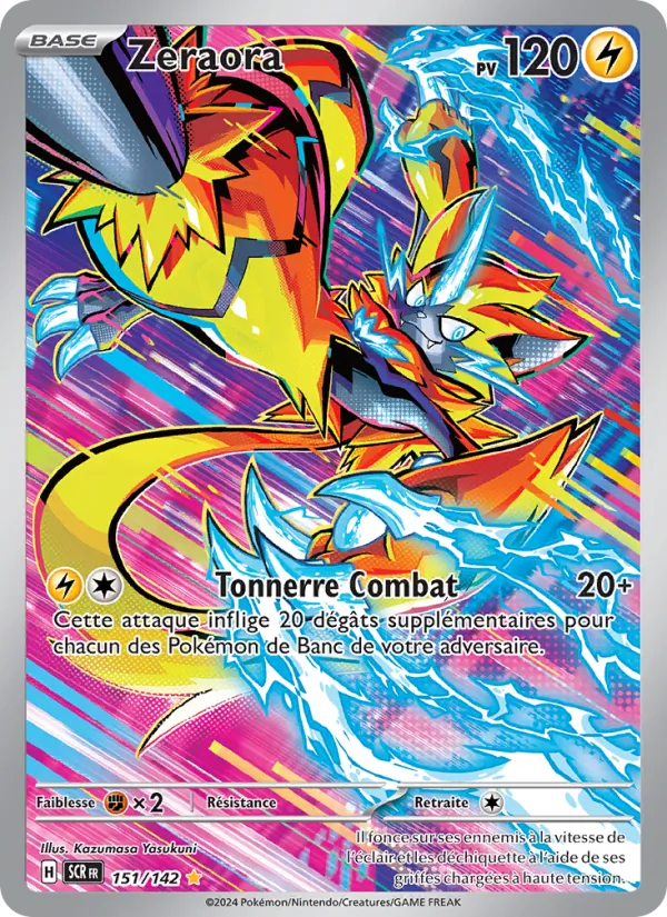 Carte Pokémon Zeraora de l'extension Couronne Stellaire