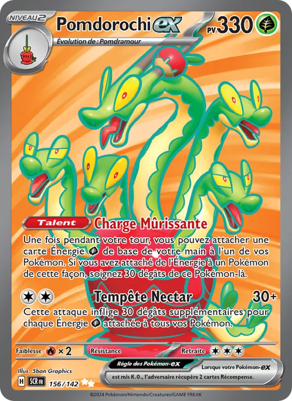 Carte Pokémon Pomdorochi-ex de l'extension Couronne Stellaire