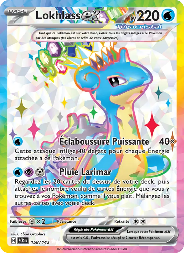 Carte Pokémon Lokhlass-ex de l'extension Couronne Stellaire
