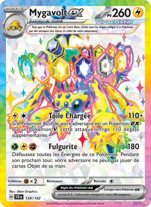 Carte Pokémon Mygavolt-ex de l'extension Couronne Stellaire