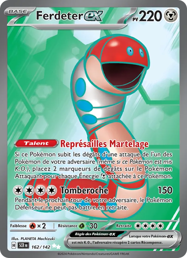 Carte Pokémon Ferdeter-ex de l'extension Couronne Stellaire