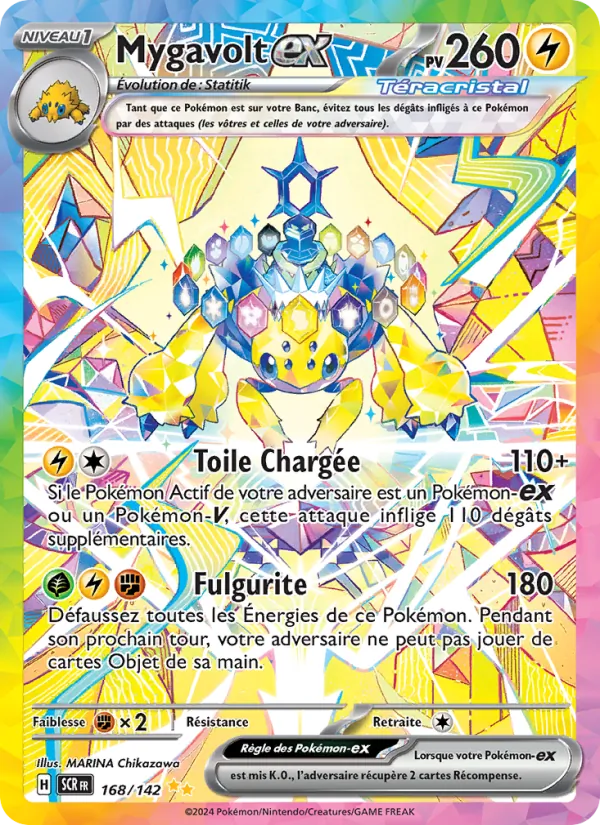 Carte Pokémon Mygavolt-ex de l'extension Couronne Stellaire