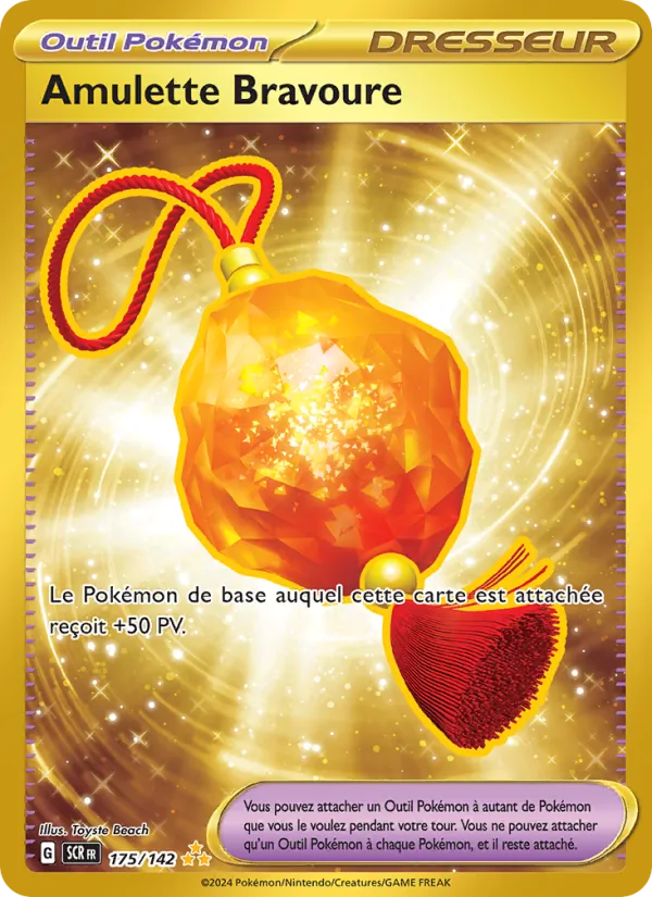 Carte Pokémon Amulette Bravoure de l'extension Couronne Stellaire