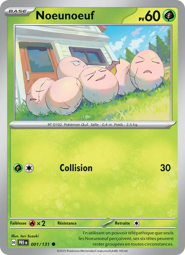 Carte Pokémon Noeunoeuf de l'extension Évolutions Prismatiques