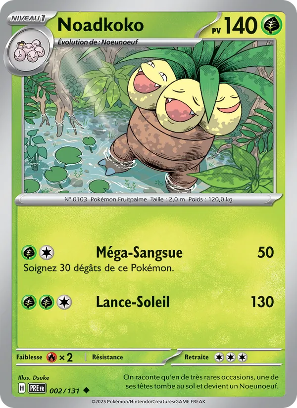 Carte Pokémon Noadkoko de l'extension Évolutions Prismatiques