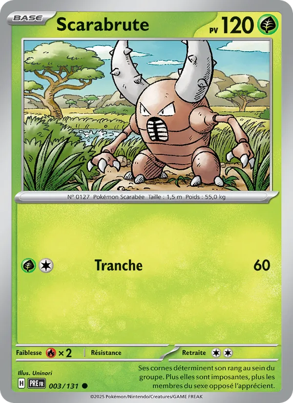 Carte Pokémon Scarabrute de l'extension Évolutions Prismatiques