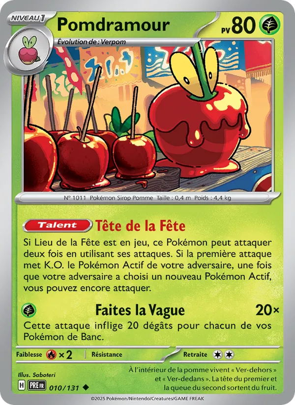 Carte Pokémon Pomdramour de l'extension Évolutions Prismatiques