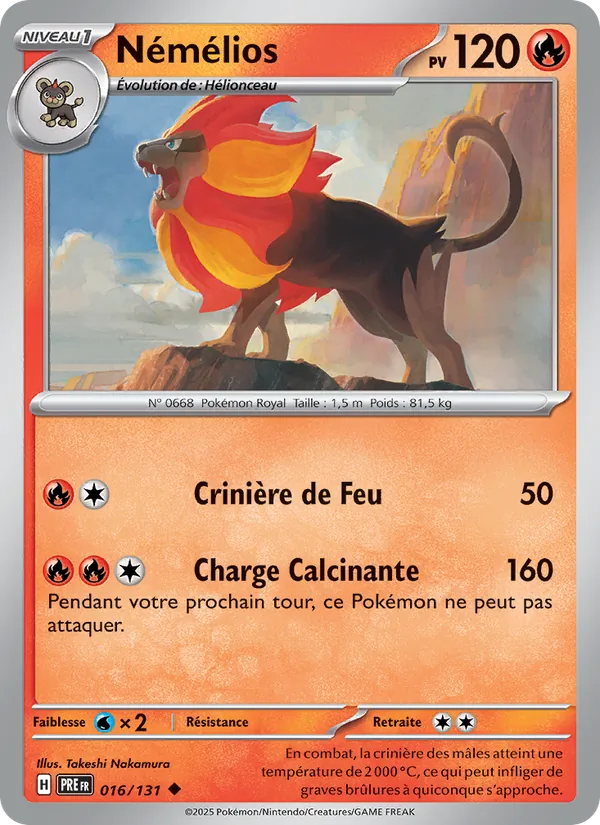 Carte Pokémon Némélios de l'extension Évolutions Prismatiques