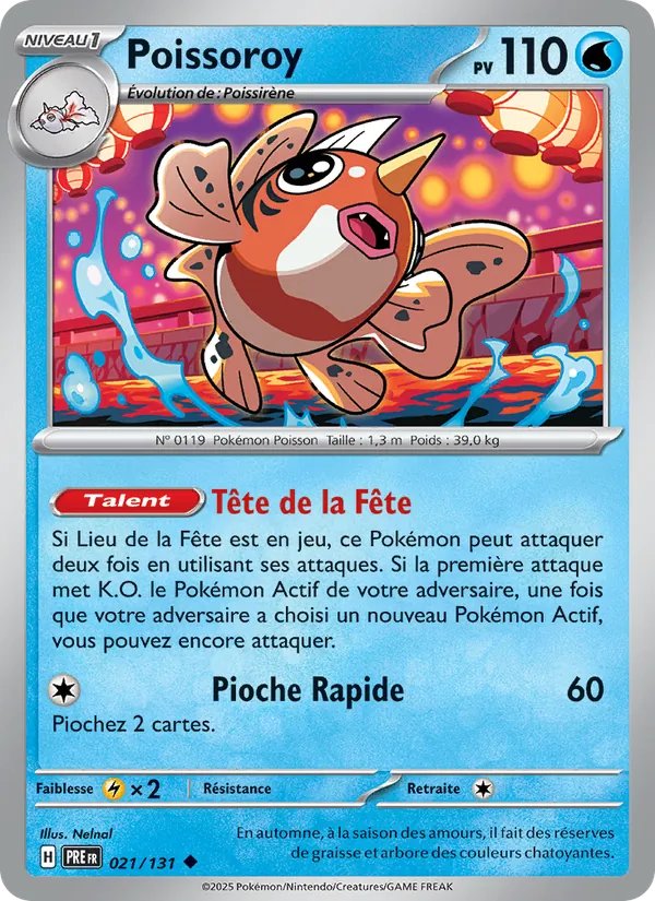 Carte Pokémon Poissoroy de l'extension Évolutions Prismatiques