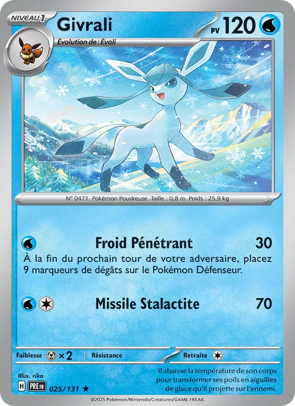 Carte Pokémon Givrali de l'extension Évolutions Prismatiques