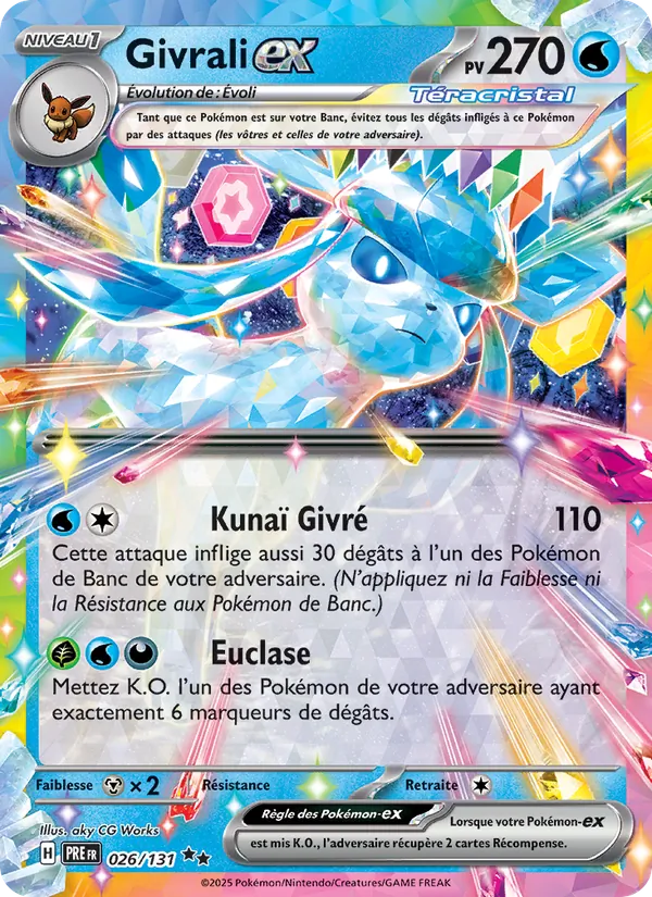 Carte Pokémon Givrali-ex de l'extension Évolutions Prismatiques