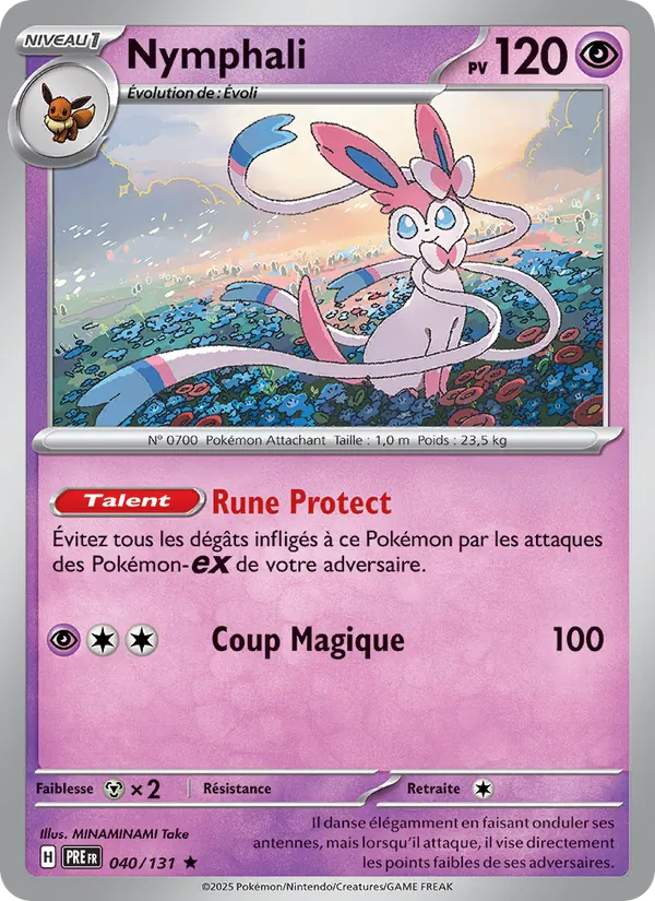 Carte Pokémon Nymphali de l'extension Évolutions Prismatiques