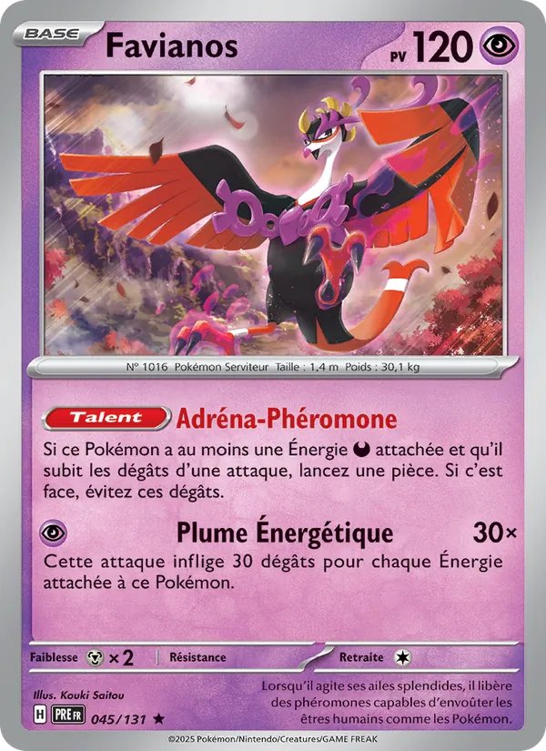Carte Pokémon Favianos de l'extension Évolutions Prismatiques