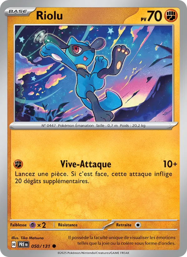 Carte Pokémon Riolu de l'extension Évolutions Prismatiques