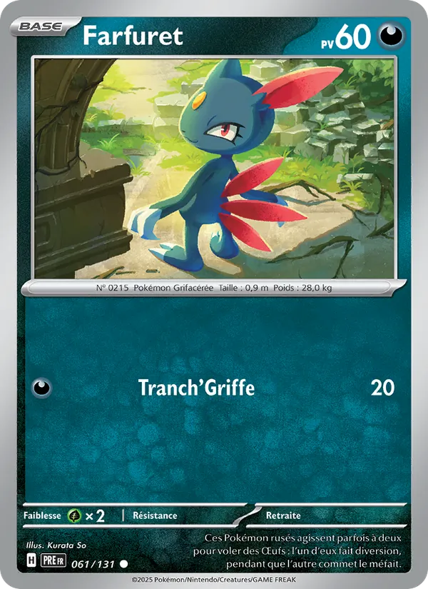 Carte Pokémon Farfuret de l'extension Évolutions Prismatiques
