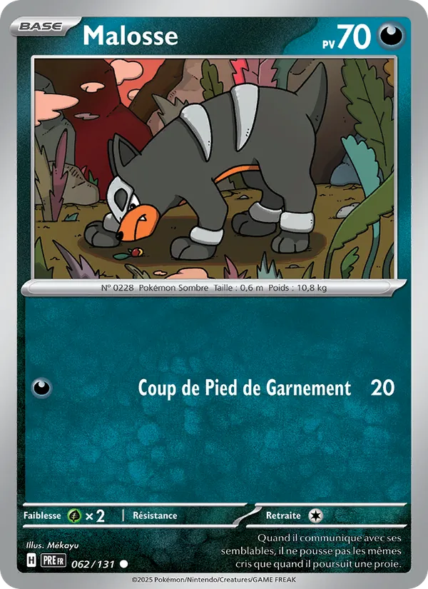 Carte Pokémon Malosse de l'extension Évolutions Prismatiques
