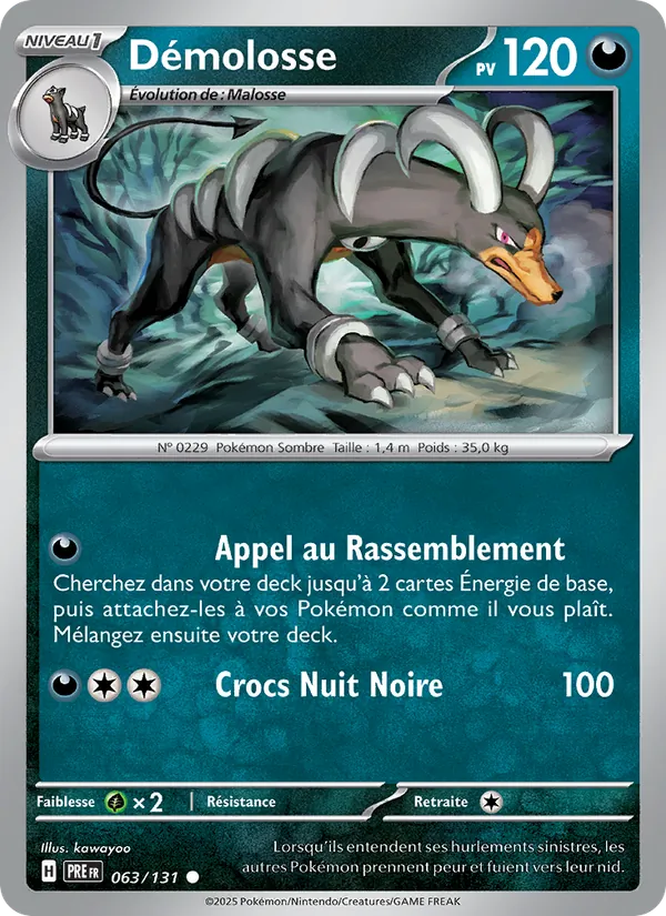 Carte Pokémon Démolosse de l'extension Évolutions Prismatiques
