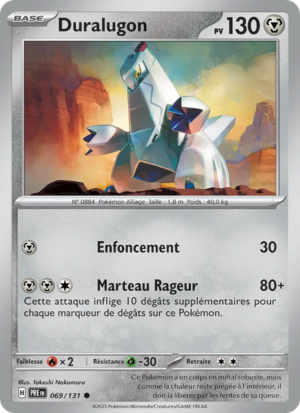 Carte Pokémon Duralugon de l'extension Évolutions Prismatiques