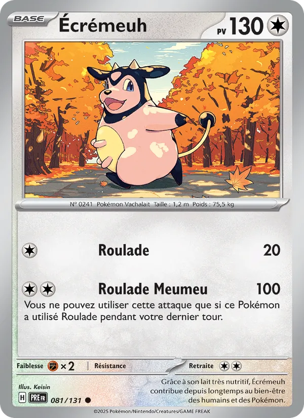 Carte Pokémon Écrémeuh de l'extension Évolutions Prismatiques