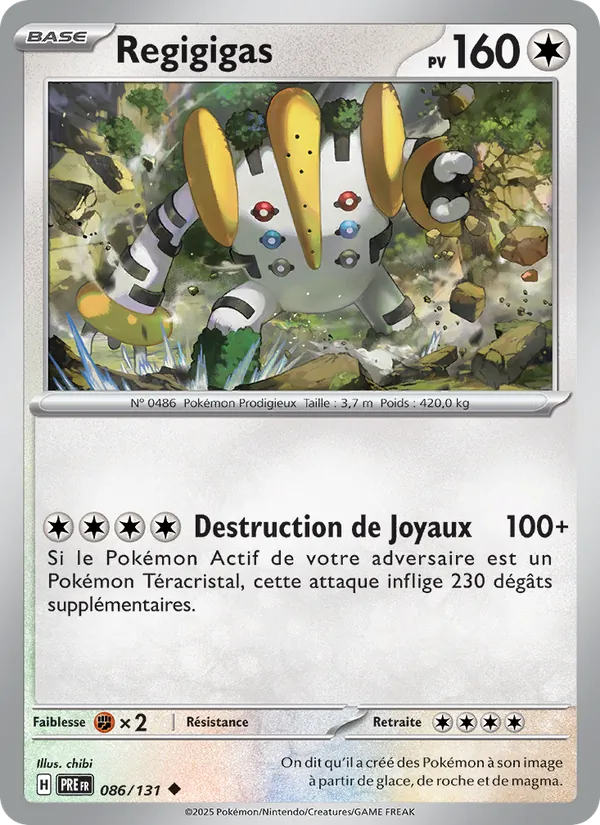 Carte Pokémon Regigigas de l'extension Évolutions Prismatiques